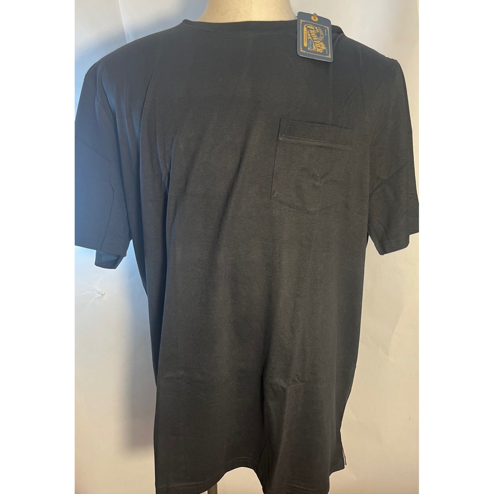 Frontier 2‎ Pack T-Shirts Jersey Crew Neck Tee With Pocket Black Size XXl 2XL